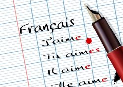 слова, написанные по-французски перьевой ручкой
