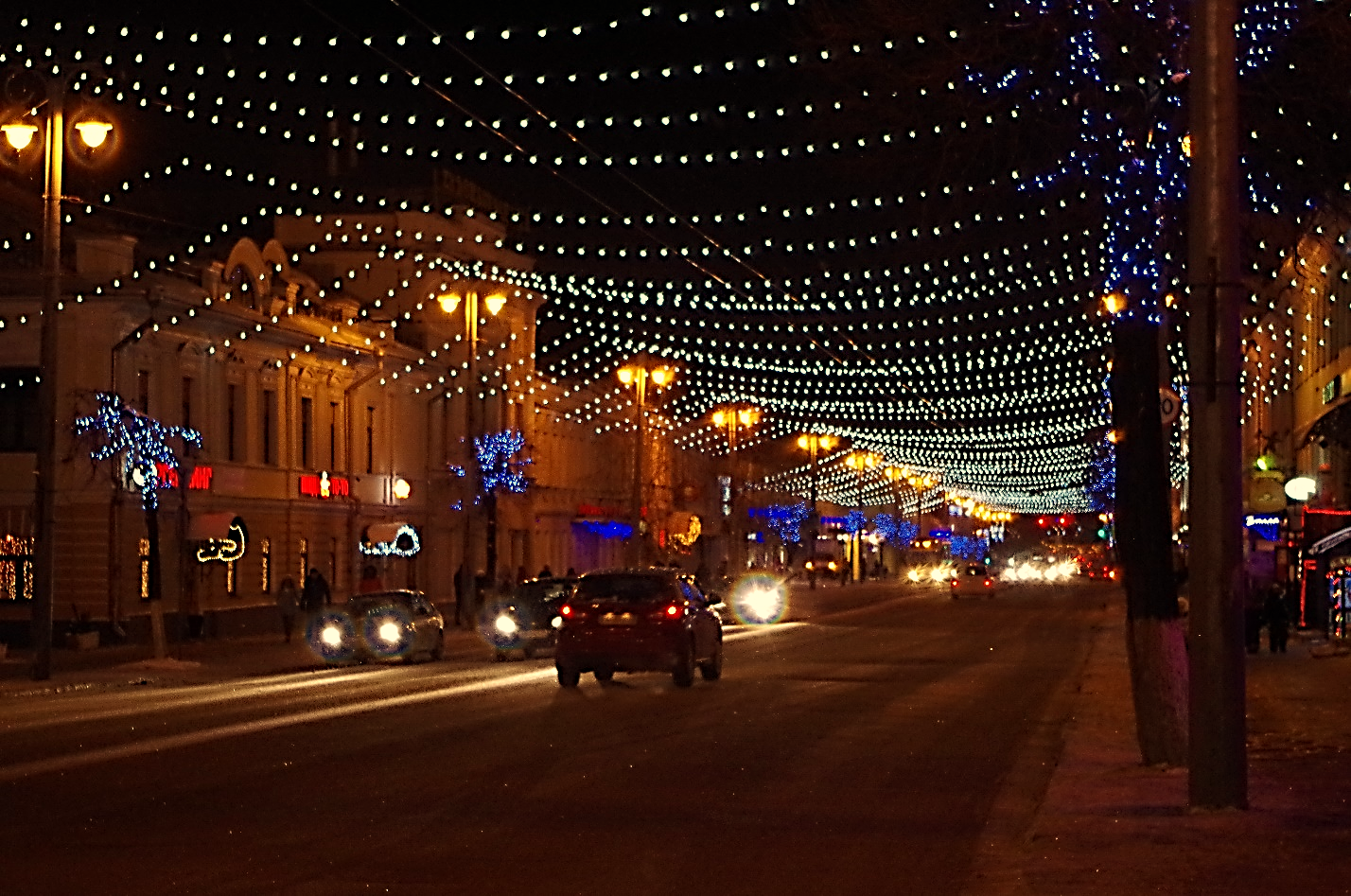 Рождественский календарь 20171230. фото новогодняя иллюминация в центре г. Владимир