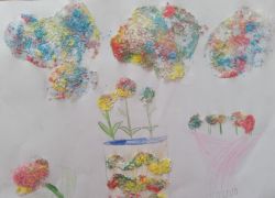 Цветы в вазе(мелковый барельеф)