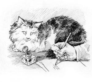Кошка из рассказа Куприна "Ю-Ю". Рисунок.