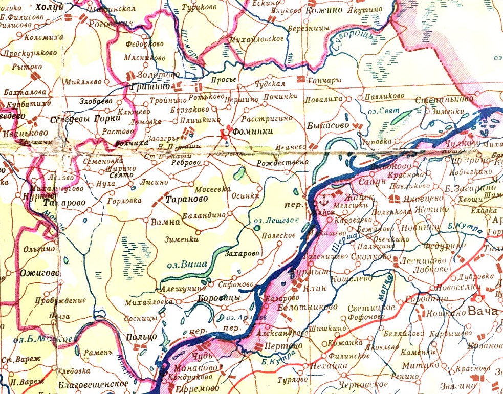 Карта Фоминского района Горьковского края
