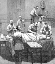 Врачи с пациентом. 19 век