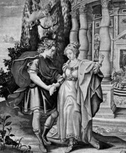 Встреча Геро и Леандра, деталь шпалеры, 1630 - 1632 годы