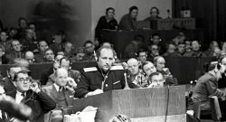 Роман Андреевич Руденко выступает на Нюрнбергском процессе