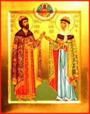 Икона Благоверные Петр и Февронья