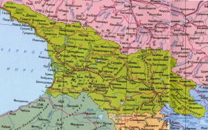 Географическая карта Грузии.