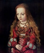 Лукас Кранах Старшиий. Портрет Саксонской принцессы. 1517 г.