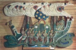 Талашинские мастерские. Декоративное панно Садко-богатый гость