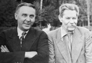 К. Федин и М. Горький. Фото, 1934 г.