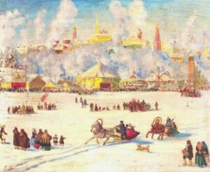 Картина Б. Кустодиева «Зимняя ярмарка»