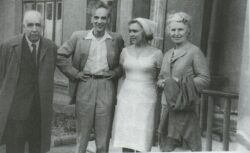 Ландау с женой и Нильс Бор с женой