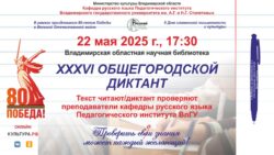ХХХVI Общегородской диктант в научке Афиша