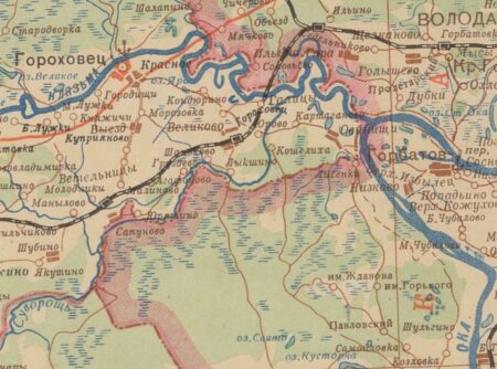 Гороховец на карте Владимирской области