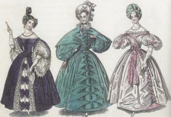 Модная гравюра из журнала "La Mode". 1836 г.